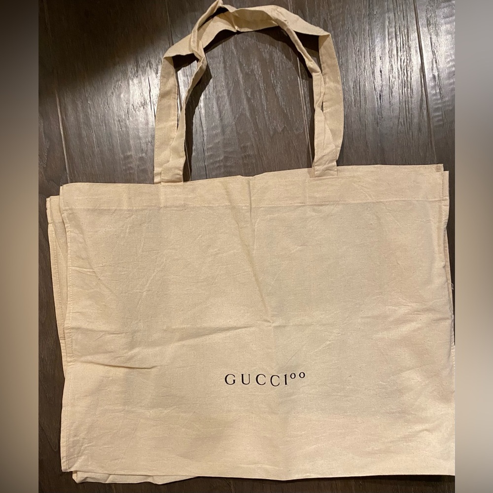 Authentic New Oversized Gucci Reusable
Canvas Tote Shopping Shoulder Bag Cotton